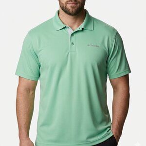 Columbia PFG Vented Polo Shirt Short Sleeve Men's size L Green Omnishade
